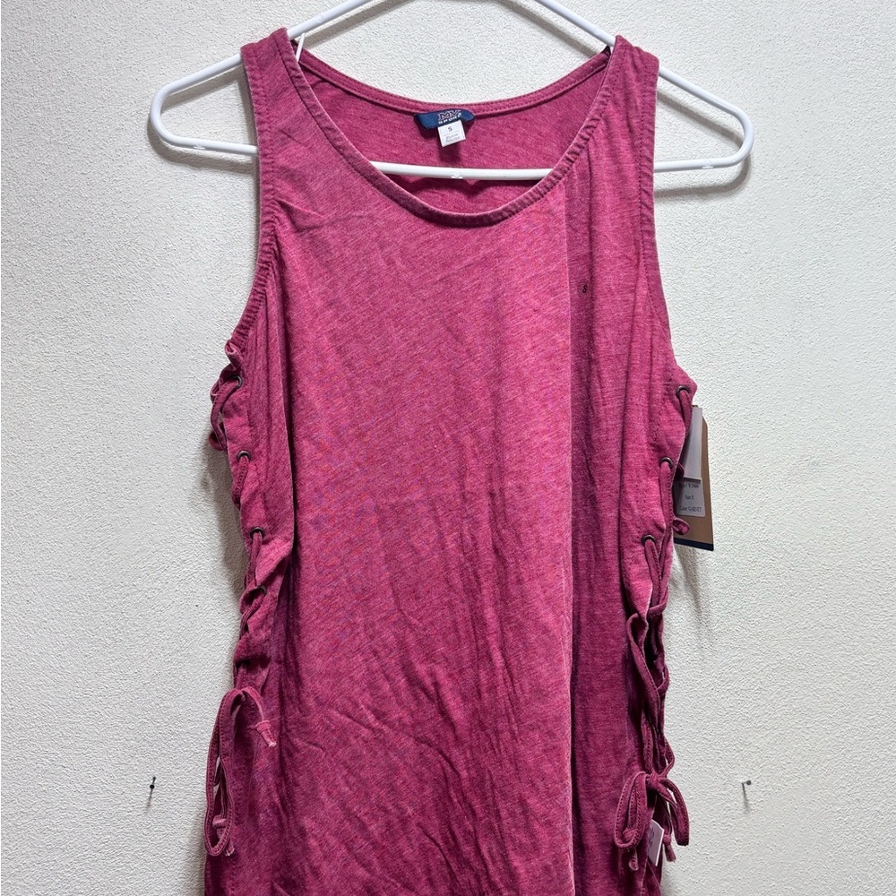 Raspberry Tank Top with Side Ties